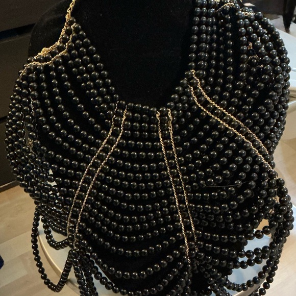 Pearl Body Chain Hand-woven Pearl Shawl Fashion  Body Jewelry By Bodily - Picture 2 of 15